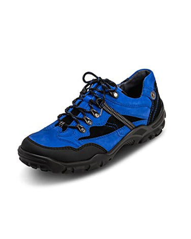 VITAFORM Trekkingschnürer Herren Nubukleder – Wasserabweisende Trekkinghalbschuhe – Trekkingschuhe mit austauschbarem Luftpolsterfußbett – Hikking-Schuhe mit stabilen Halt – Blau im Sale